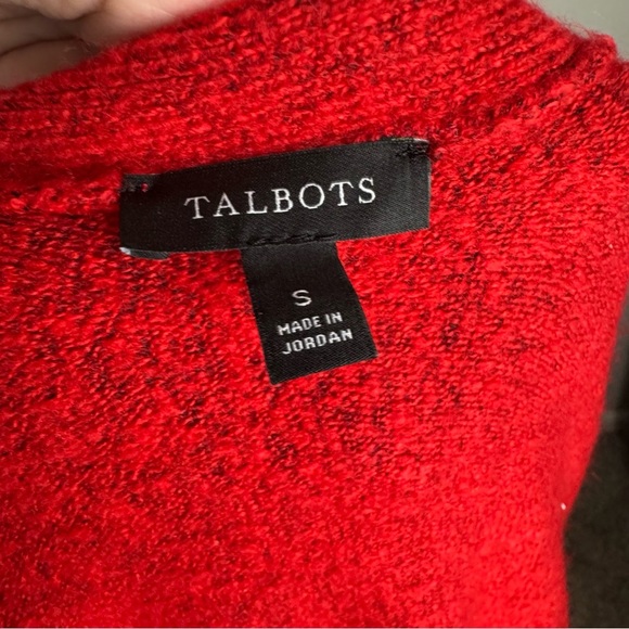 Talbots Red Button-Up Cardigan - Picture 5 of 6